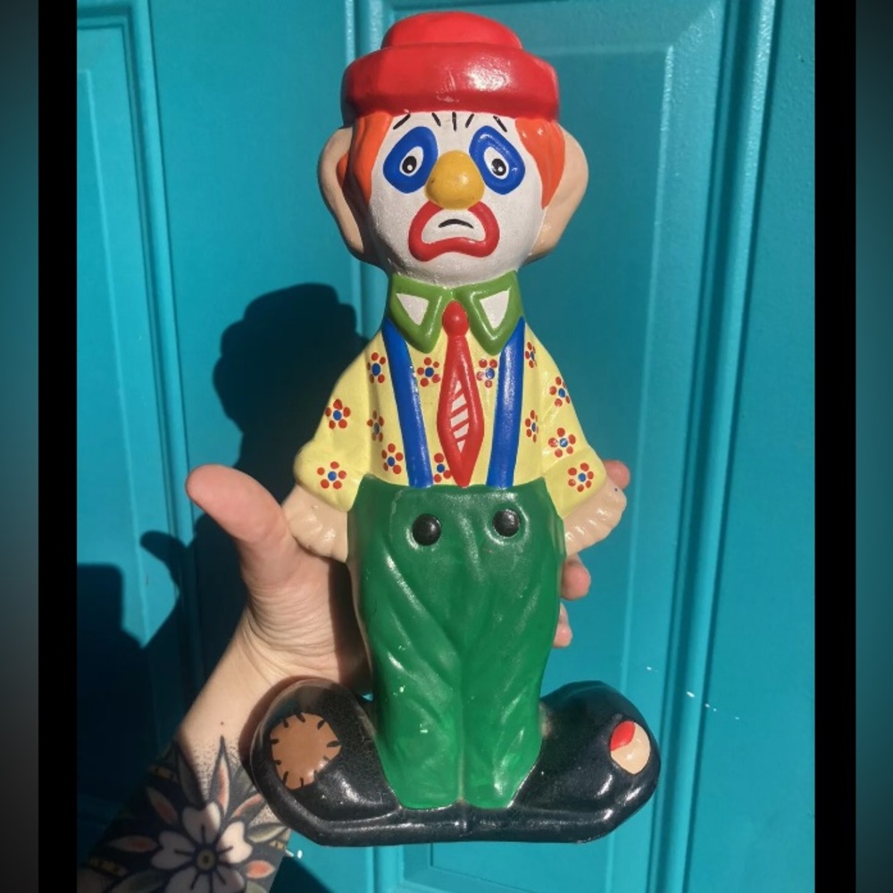 Vintage two faced clown